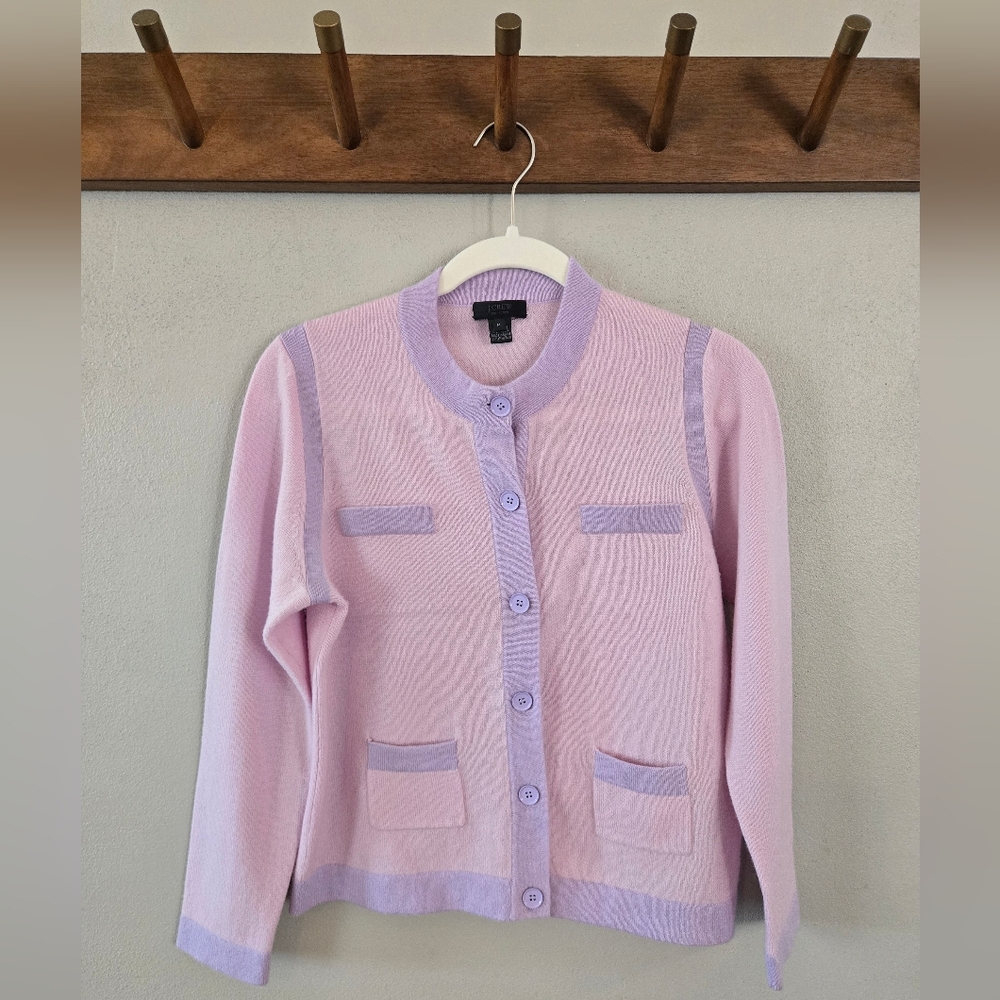 J. Crew Cardigan | 100% Cashmere | Soft Purple